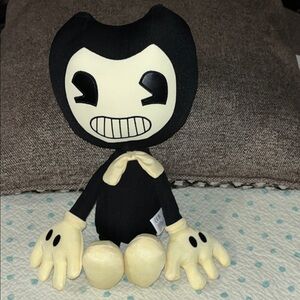 2024 BENDY and the Ink Machine Black and Cream Cartoon 16” Jumbo Plush Toy New!